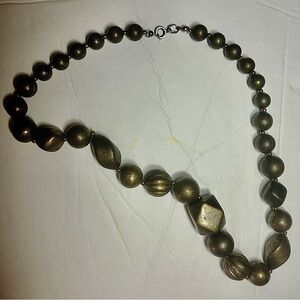 Vintage-Inspired Gold Beaded Necklace